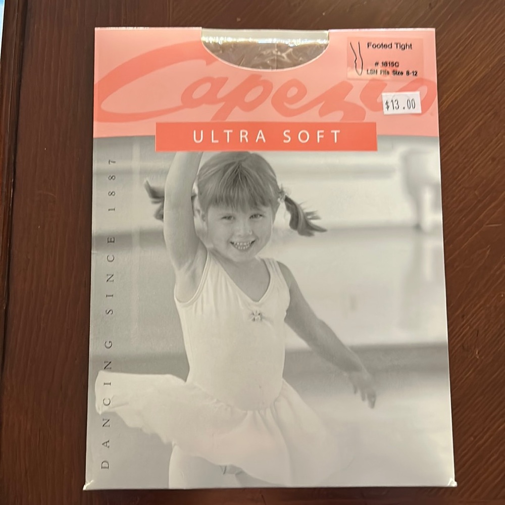 CAPEZIO ULTRA SOFT FOOTED TIGHT. CHILDRENS